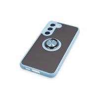 Newface Samsung Galaxy S23 Plus Kılıf Montreal Yüzüklü Silikon Kapak - Buz Mavi