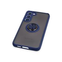 Newface Samsung Galaxy S23 Plus Kılıf Montreal Yüzüklü Silikon Kapak - Lacivert