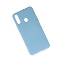 Newface Samsung Galaxy A20S Kılıf Nano içi Kadife Silikon - Mavi