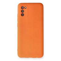 Newface Samsung Galaxy A02S Kılıf Nano içi Kadife Silikon - Turuncu