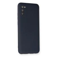 Newface Samsung Galaxy A02S Kılıf Nano içi Kadife Silikon - Lacivert