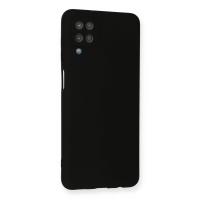 Newface Samsung Galaxy A12 Kılıf Nano içi Kadife Silikon - Siyah