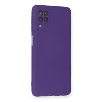 Newface Samsung Galaxy A12 Kılıf Nano içi Kadife Silikon - Mor
