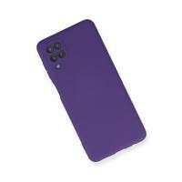 Newface Samsung Galaxy A12 Kılıf Nano içi Kadife Silikon - Mor
