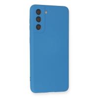 Newface Samsung Galaxy S21 Kılıf Nano içi Kadife Silikon - Mavi