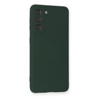 Newface Samsung Galaxy S21 Kılıf Nano içi Kadife Silikon - Koyu Yeşil