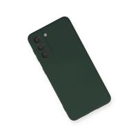 Newface Samsung Galaxy S21 Kılıf Nano içi Kadife Silikon - Koyu Yeşil
