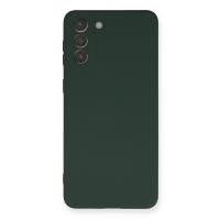 Newface Samsung Galaxy S21 Plus Kılıf Nano içi Kadife Silikon - Koyu Yeşil