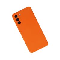 Newface Samsung Galaxy S21 Plus Kılıf Nano içi Kadife Silikon - Turuncu