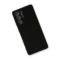 Newface Samsung Galaxy S21 Ultra Kılıf Nano içi Kadife Silikon - Siyah