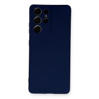 Newface Samsung Galaxy S21 Ultra Kılıf Nano içi Kadife Silikon - Lacivert