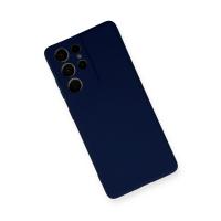 Newface Samsung Galaxy S21 Ultra Kılıf Nano içi Kadife Silikon - Lacivert