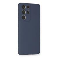 Newface Samsung Galaxy S21 Ultra Kılıf Nano içi Kadife Silikon - Gri