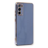 Newface Samsung Galaxy S20 FE Kılıf Volet Silikon - Mavi