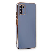 Newface Samsung Galaxy A03S Kılıf Volet Silikon - Mavi