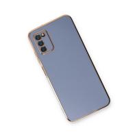 Newface Samsung Galaxy A03S Kılıf Volet Silikon - Mavi