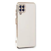 Newface Samsung Galaxy A22 Kılıf Volet Silikon - Beyaz