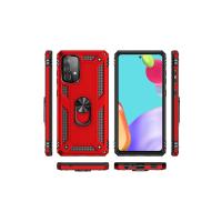 Newface Samsung Galaxy A52 Kılıf Sofya Yüzüklü Silikon Kapak - Kırmızı