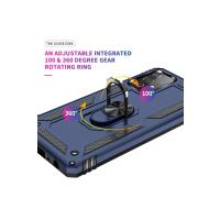 Newface Samsung Galaxy A52 Kılıf Sofya Yüzüklü Silikon Kapak - Lacivert