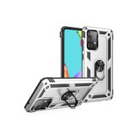 Newface Samsung Galaxy A52 Kılıf Sofya Yüzüklü Silikon Kapak - Gümüş