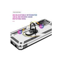 Newface Samsung Galaxy A52 Kılıf Sofya Yüzüklü Silikon Kapak - Gümüş