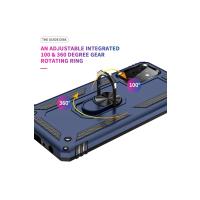 Newface Samsung Galaxy A72 Kılıf Sofya Yüzüklü Silikon Kapak - Lacivert