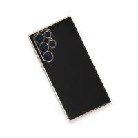 Newface Samsung Galaxy S22 Ultra Kılıf Volet Silikon - Siyah