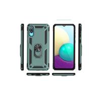 Newface Samsung Galaxy A02 Kılıf Sofya Yüzüklü Silikon Kapak - Yeşil