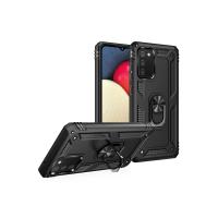 Newface Samsung Galaxy A02S Kılıf Sofya Yüzüklü Silikon Kapak - Siyah