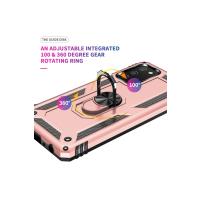 Newface Samsung Galaxy A02S Kılıf Sofya Yüzüklü Silikon Kapak - Rose