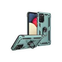 Newface Samsung Galaxy A02S Kılıf Sofya Yüzüklü Silikon Kapak - Yeşil