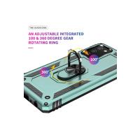 Newface Samsung Galaxy A02S Kılıf Sofya Yüzüklü Silikon Kapak - Yeşil