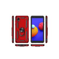 Newface Samsung Galaxy A01 Core Kılıf Sofya Yüzüklü Silikon Kapak - Kırmızı