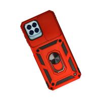 Newface Samsung Galaxy M33 Kılıf Pars Lens Yüzüklü Silikon - Kırmızı