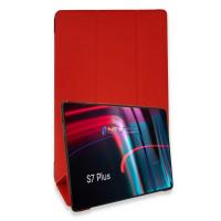 Newface Samsung Galaxy T970 Tab S7 Plus 12.4 Kılıf Tablet Smart Kılıf - Kırmızı