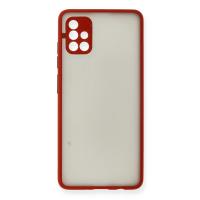 Newface Samsung Galaxy A51 Kılıf Montreal Silikon Kapak - Kırmızı