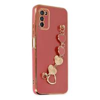 Newface Samsung Galaxy A03S Kılıf Esila Silikon - Kırmızı