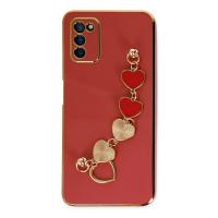 Newface Samsung Galaxy A03S Kılıf Esila Silikon - Kırmızı