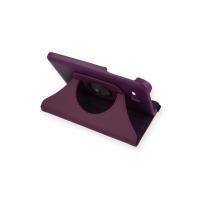 Newface Samsung Galaxy T110 / T113 Tab 3 Lite 7 Kılıf 360 Tablet Deri Kılıf - Mürdüm