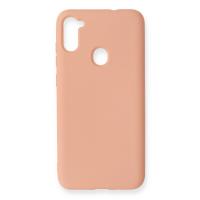 Newface Samsung Galaxy A11 Kılıf Nano içi Kadife Silikon - Pudra