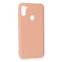 Newface Samsung Galaxy A11 Kılıf Nano içi Kadife Silikon - Pudra