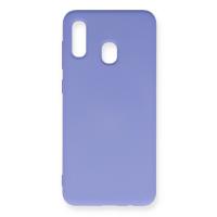 Newface Samsung Galaxy A20 Kılıf Nano içi Kadife Silikon - Lila