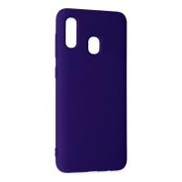 Newface Samsung Galaxy A20 Kılıf Nano içi Kadife Silikon - Mor