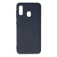 Newface Samsung Galaxy A20 Kılıf Nano içi Kadife Silikon - Lacivert
