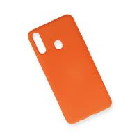 Newface Samsung Galaxy A20S Kılıf Nano içi Kadife Silikon - Turuncu