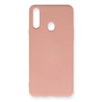 Newface Samsung Galaxy A20S Kılıf Nano içi Kadife Silikon - Pudra