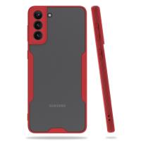 Newface Samsung Galaxy S21 Plus Kılıf Platin Silikon - Kırmızı