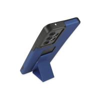 Newface Samsung Galaxy A33 5G Kılıf Mega Standlı Silikon - Mavi