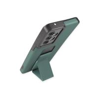 Newface Samsung Galaxy A33 5G Kılıf Mega Standlı Silikon - Yeşil