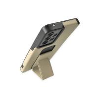 Newface Samsung Galaxy A33 5G Kılıf Mega Standlı Silikon - Gold